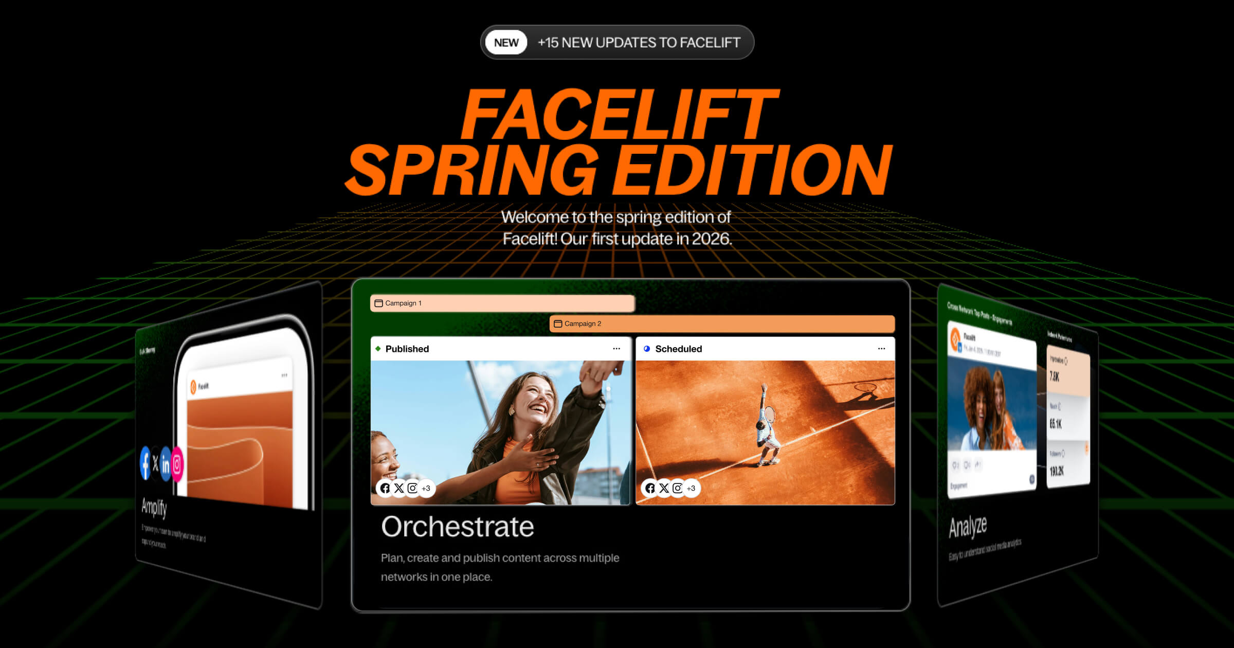 Facelift Spring Edition : page d'accueil et section profil optimisées